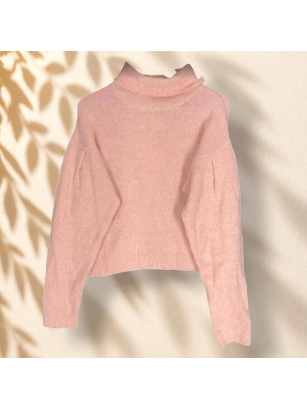 New La Miel Sweater Pullover Women S Small Pink Knit Turtleneck Long Sleeve